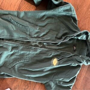 Green Hooded Jacket with Logo